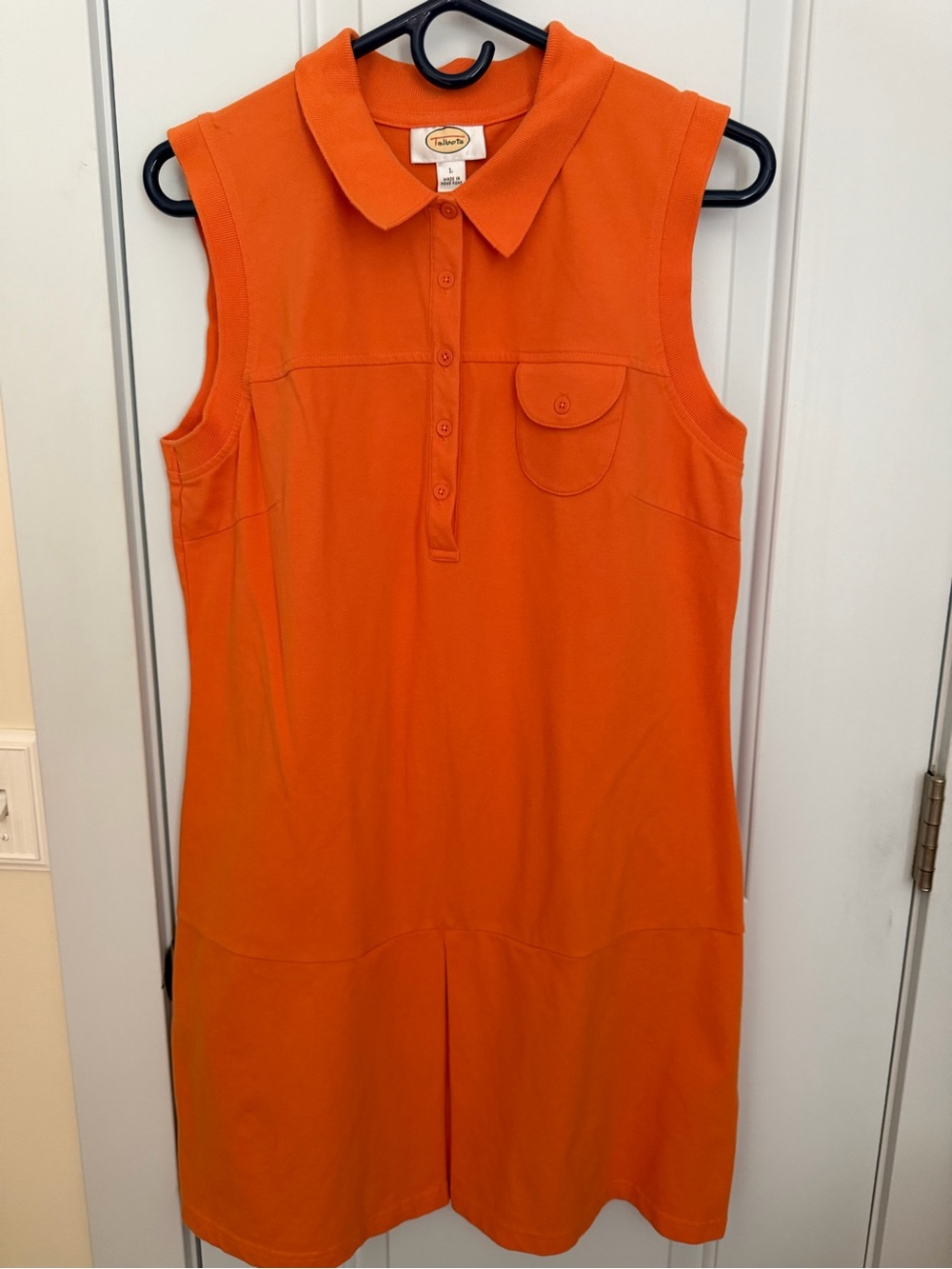 Talbots Orange Sleeveless Polo Dress